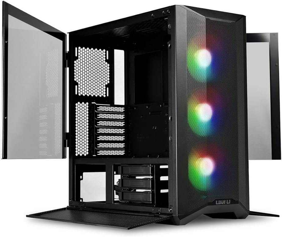 CAJA LIAN LI LANCOOL II MESH C BLACK ARGB CON 2 PANELES DE VIDRIO TEMPLADO Y USB TIPO-C - INNOVACIÓN RGB-X PARA UNA EXPERIENCIA DE ENSAMBLAJE SUPERIOR