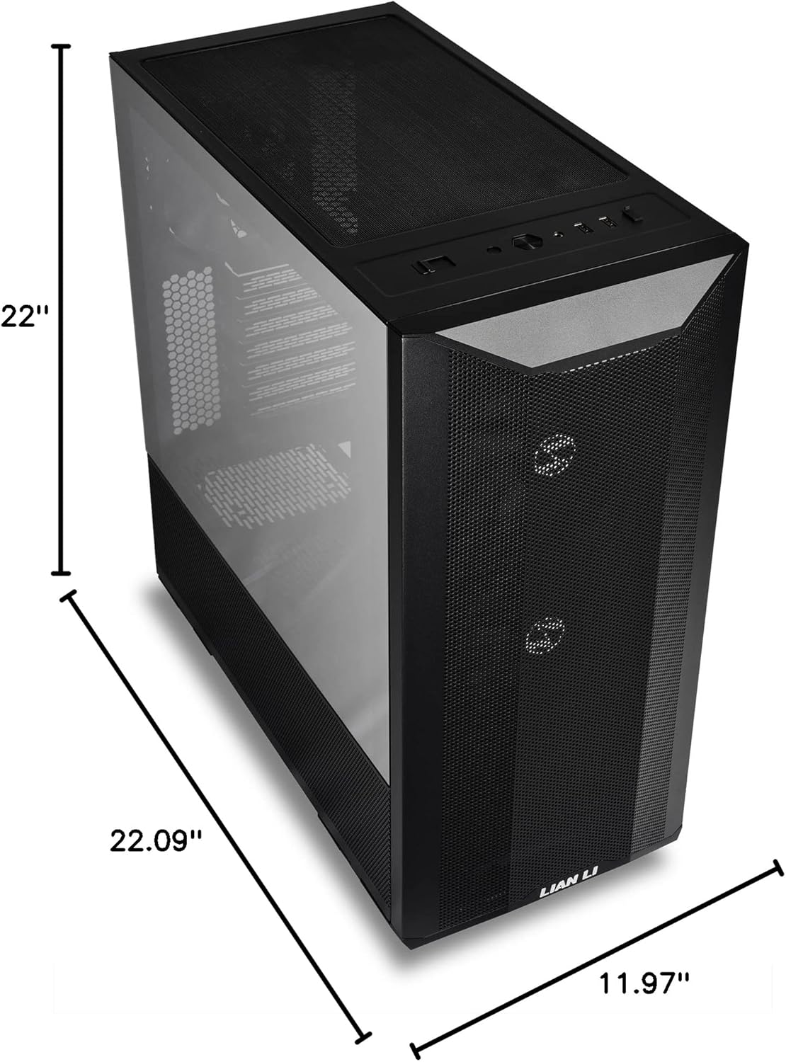 TORRE GAMER LIAN LI LANCOOL II MESH C PERFORMANCE-X NEGRO CON DOBLE VIDRIO TEMPLADO, USB TIPO-C