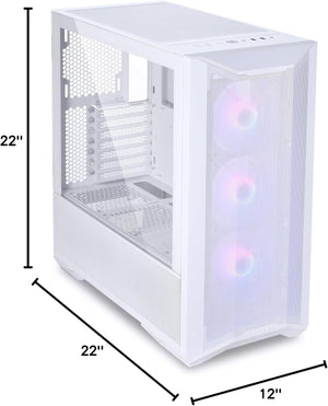 TORRE ATX LIAN LI LANCOOL II MESH C SNOW ARGB CON DOBLE VIDRIO TEMPLADO Y USB TIPO-C