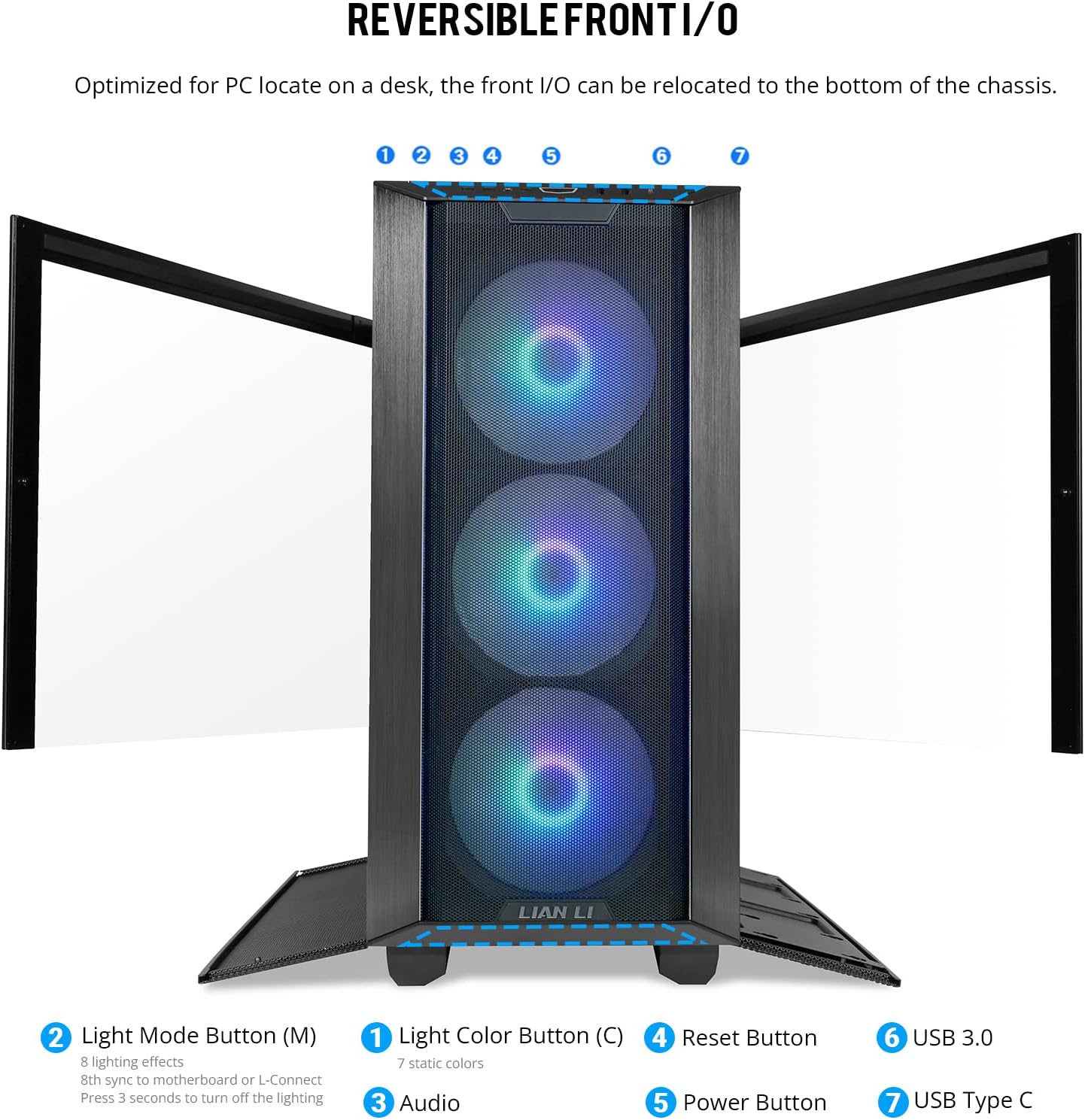 GABINETE PARA PC LIAN LI LANCOOL III BLACK ARGB CON VIDRIO TEMPLADO Y ILUMINACIÓN PERSONALIZABLE (MODELO LANCOOL 3R-X)