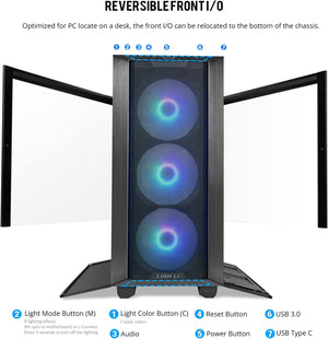 GABINETE PARA PC LIAN LI LANCOOL III BLACK ARGB CON VIDRIO TEMPLADO Y ILUMINACIÓN PERSONALIZABLE (MODELO LANCOOL 3R-X)