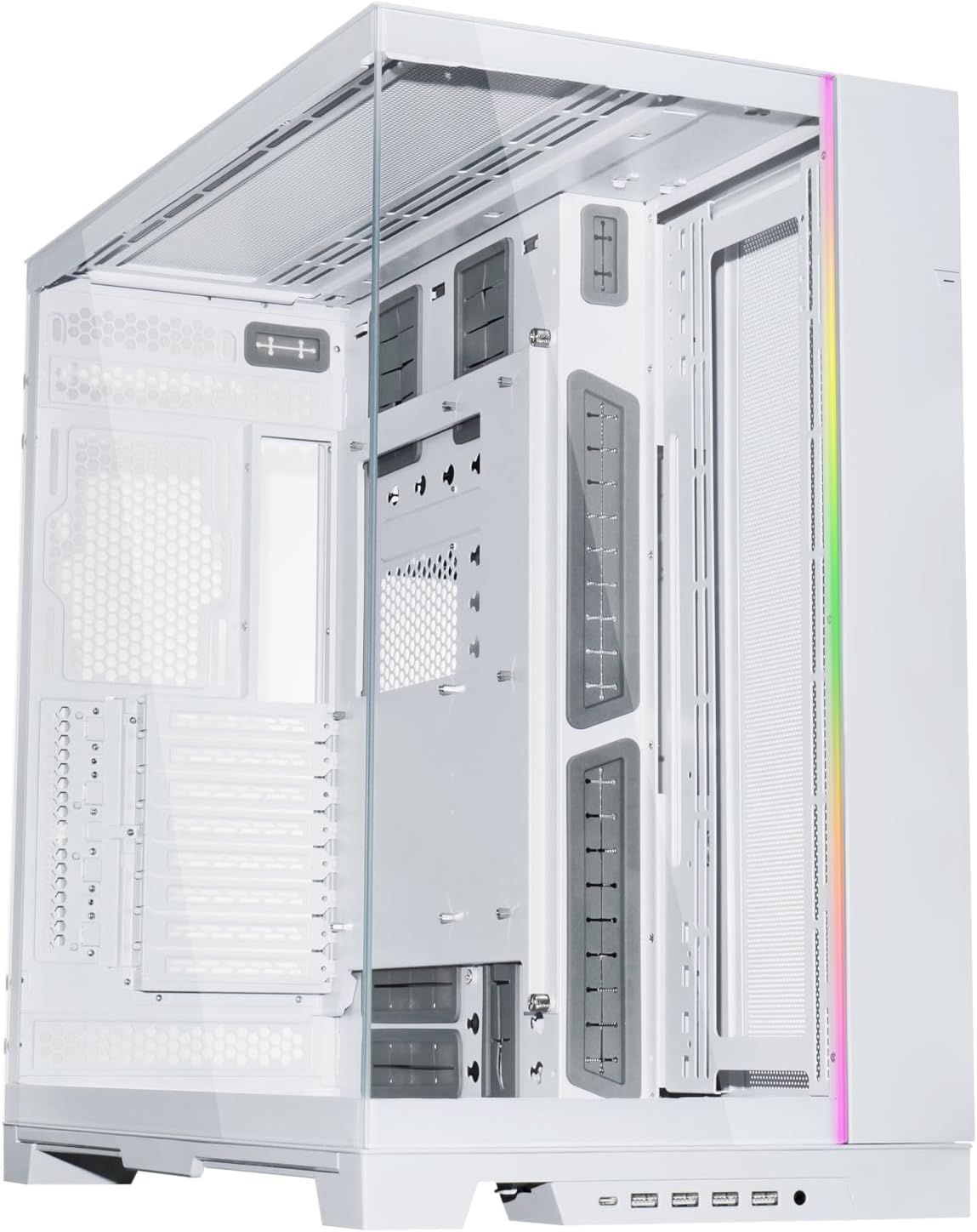 CAJA PARA PC LIAN LI O11 DYNAMIC EVO XL WHITE, CON 2 PANELES DE VIDRIO TEMPLADO, DISEÑO MODULAR Y SOPORTE E-ATX