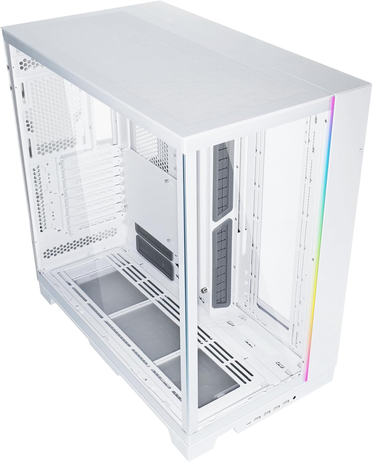 CAJA PARA PC LIAN LI O11 DYNAMIC EVO XL WHITE, CON 2 PANELES DE VIDRIO TEMPLADO, DISEÑO MODULAR Y SOPORTE E-ATX