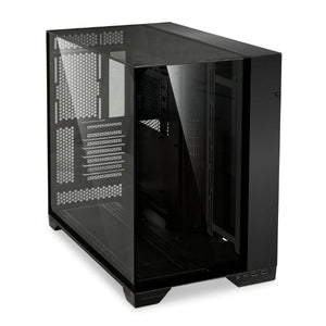 TORRE DE PC LIAN LI O11 VISION BLACK CON 3 PANELES DE VIDRIO TEMPLADO (O11VX) - DISEÑO MODERNO Y AMPLIA CAPACIDAD DE ENFRIAMIENTO