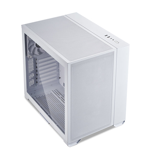 CAJA PARA PC LIAN LI PC-O11 DYNAMIC AIR MINI BLANCA (O11AMW) - DISEÑO COMPACTO, EXCELENTE FLUJO DE AIRE, SOPORTE PARA REFRIGERACIÓN LÍQUIDA, PANEL DE VIDRIO TEMPLADO