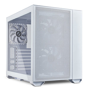 CAJA PARA PC LIAN LI PC-O11 DYNAMIC AIR MINI BLANCA (O11AMW) - DISEÑO COMPACTO, EXCELENTE FLUJO DE AIRE, SOPORTE PARA REFRIGERACIÓN LÍQUIDA, PANEL DE VIDRIO TEMPLADO