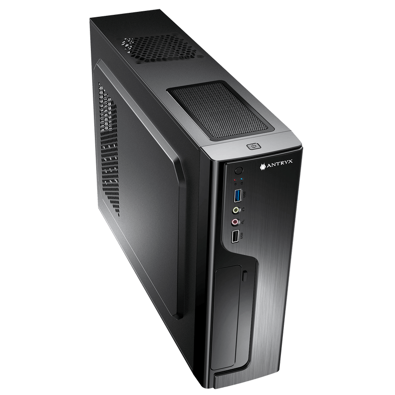 GABINETE COMPACTO ANTRYX EXTREME XS-120 NEGRO CON FUENTE 350W INTEGRADA - DISEÑO ELEGANTE Y EFICIENCIA ENERGÉTICA