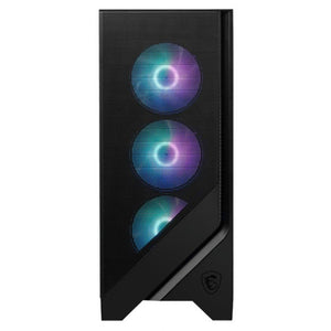 CAJA DE TORRE MEDIA MSI - MAG FORGE 320R AIRFLOW: DISEÑO OPTIMIZADO PARA FLUJO DE AIRE, COMPATIBILIDAD ATX, ILUMINACIÓN RGB, PANEL LATERAL DE VIDRIO TEMPLADO