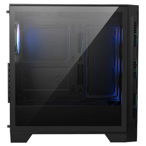 CAJA DE TORRE MEDIA MSI - MAG FORGE 320R AIRFLOW: DISEÑO OPTIMIZADO PARA FLUJO DE AIRE, COMPATIBILIDAD ATX, ILUMINACIÓN RGB, PANEL LATERAL DE VIDRIO TEMPLADO