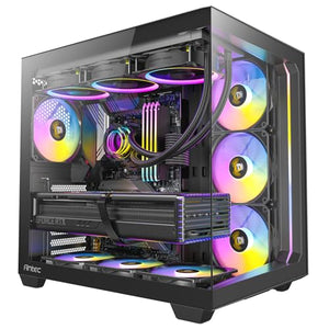 GABINETE PARA PC ANTEC C5 CONSTELLATION BLACK MID TOWER CON PANEL DE VIDRIO TEMPLADO Y ARGB, MODELO 0-761345-10033-5