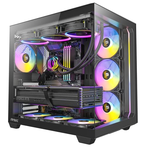 GABINETE PARA PC ANTEC C5 CONSTELLATION BLACK MID TOWER CON PANEL DE VIDRIO TEMPLADO Y ARGB, MODELO 0-761345-10033-5