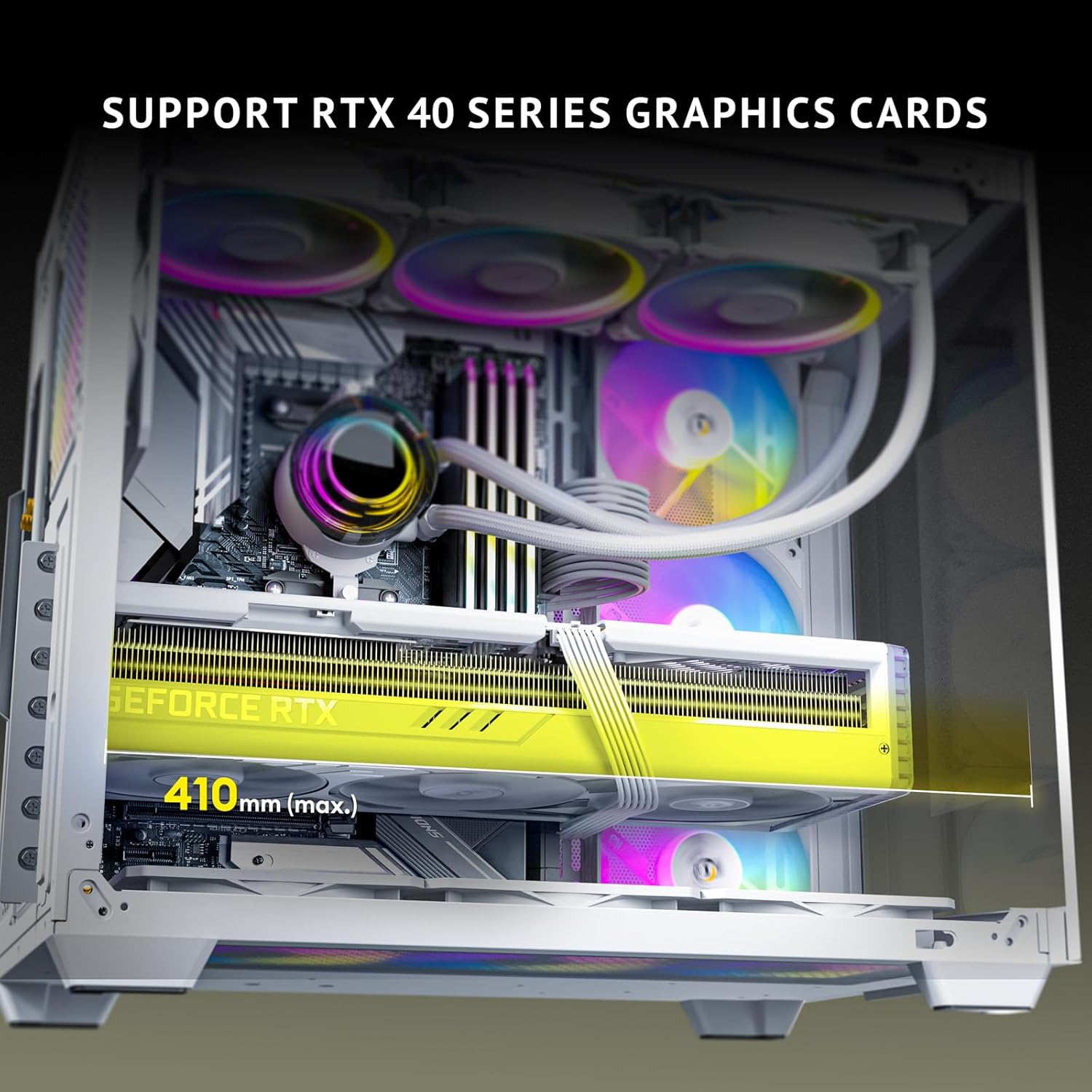 GABINETE PARA PC ANTEC C5 CONSTELLATION BLANCO CON PANEL DE VIDRIO TEMPLADO Y ILUMINACIÓN ARGB