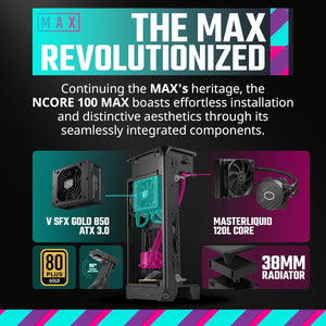 CAJA PARA PC COOLER MASTER NCORE 100 MAX CON VENTILACIÓN ÓPTIMA Y DISEÑO COMPACTO NR100-MNNN85-SL0