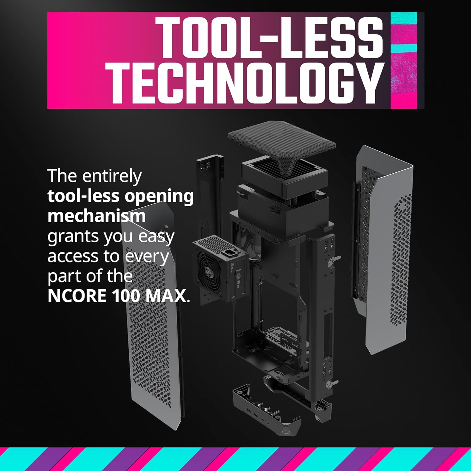 CAJA PARA PC COOLER MASTER NCORE 100 MAX CON VENTILACIÓN ÓPTIMA Y DISEÑO COMPACTO NR100-MNNN85-SL0
