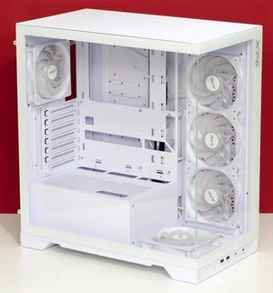 CASE-PC XPG INVADER X WHITE 5 FANS + RISER PCIE4.0 INVADERXMT-WHCWW