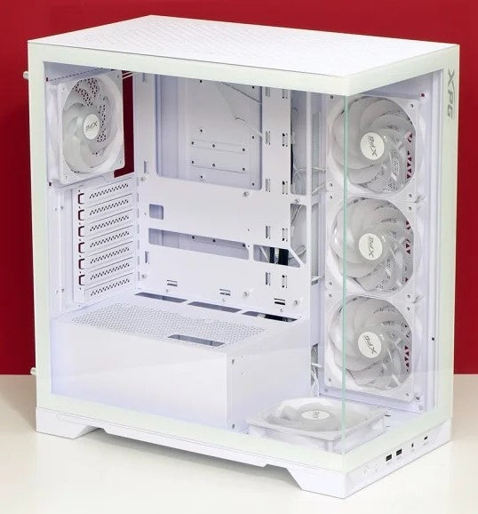 CASE-PC XPG INVADER X WHITE 5 FANS + RISER PCIE4.0 INVADERXMT-WHCWW