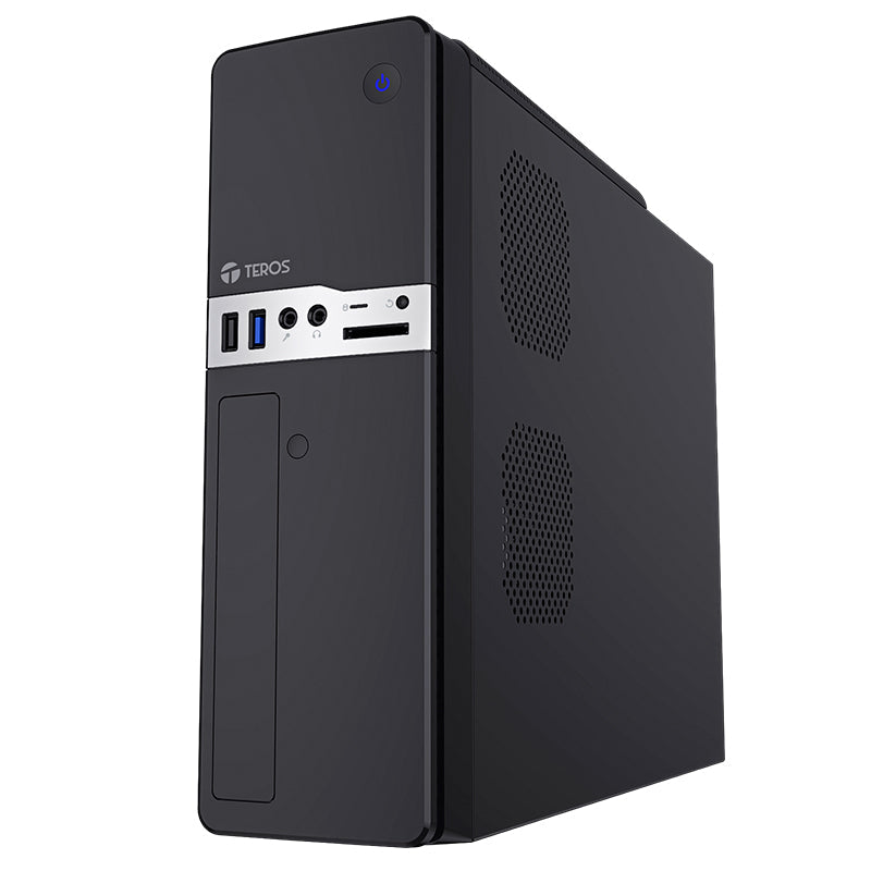 CAJA PARA PC TEROS TE-1032S SLIM, 250W, PUERTOS USB 3.0 Y 2.0, AUDIO HD, SOPORTE PARA DVD, COLOR NEGRO
