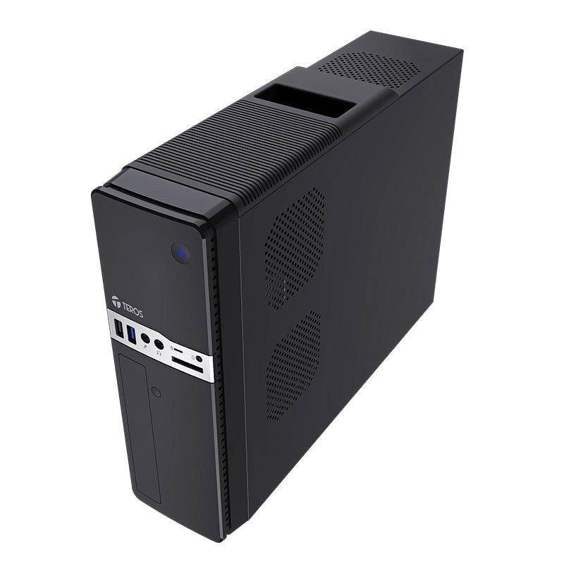 CAJA PARA PC TEROS TE-1032S SLIM, 250W, PUERTOS USB 3.0 Y 2.0, AUDIO HD, SOPORTE PARA DVD, COLOR NEGRO