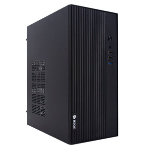MINI TORRE ATX TEROS TE-1035S, 250 W, USB 3.0/2.0, AUDIO HD, NEGRO - ELEGANCIA Y FUNCIONALIDAD EN UN DISEÑO COMPACTO