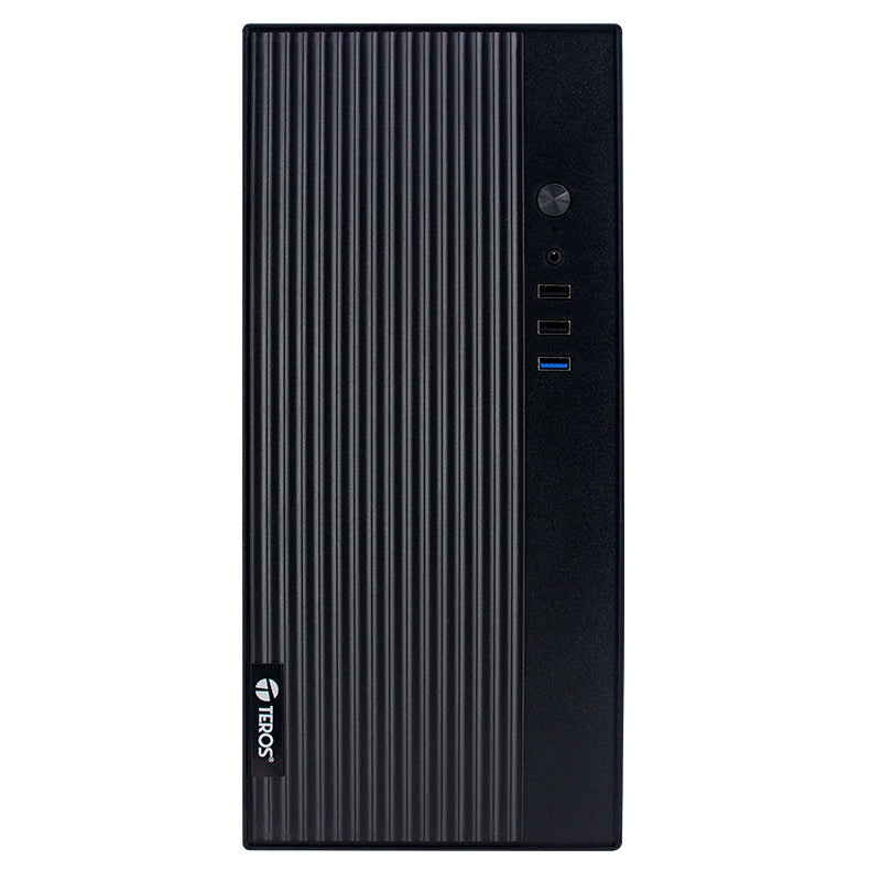 MINI TORRE ATX TEROS TE-1035S, 250 W, USB 3.0/2.0, AUDIO HD, NEGRO - ELEGANCIA Y FUNCIONALIDAD EN UN DISEÑO COMPACTO