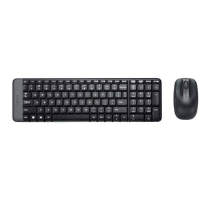KIT DE TECLADO Y MOUSE INALÁMBRICO LOGITECH MK220: DISEÑO COMPACTO, TECLAS CÓNCAVAS RESISTENTES, MOUSE ERGONÓMICO DE 3 BOTONES CON SENSOR DE 1000 DPI (920-004430)