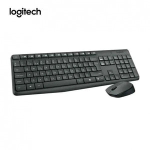 COMBO INALÁMBRICO LOGITECH MK235: TECLADO RESISTENTE A SALPICADURAS Y MOUSE DE 3 BOTONES CON SENSOR HASTA 1000 DPI, COLOR NEGRO (920-007901)