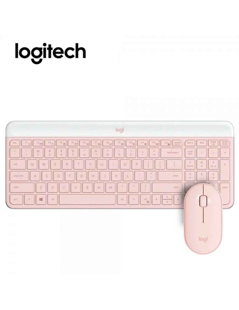 KIT DE TECLADO Y RATÓN INALÁMBRICO LOGITECH MK470, DISEÑO COMPACTO Y TECLAS CÓNCAVAS, COLOR ROSA DURADERO, CÓDIGO 920-011312
