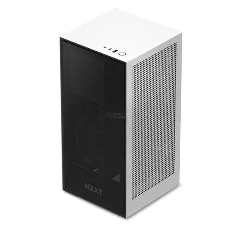 GABINETE NZXT H1: INCLUYE WATERCOOLER, TARJETA RISER Y FUENTE SFX, COLOR BLANCO (MODELO CA-H16WR-W1-US)