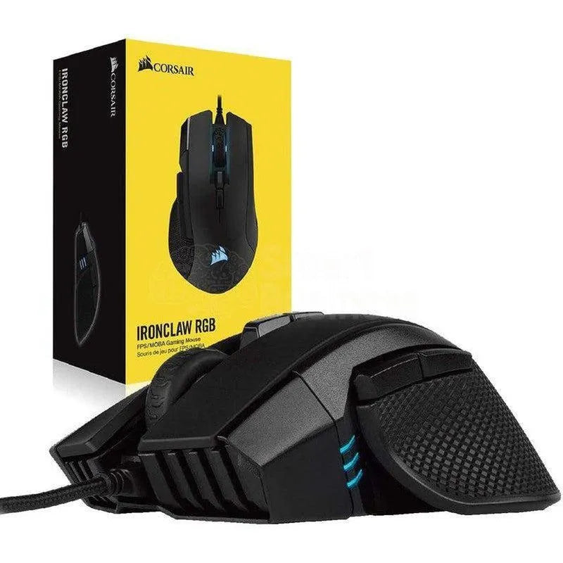 MOUSE CORSAIR IRONCLAW: ÓPTICO USB 2.0, 7 BOTONES, 18000 DPI, NEGRO, CABLEADO