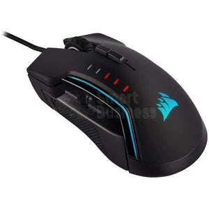 RATÓN GAMING CORSAIR GLAIVE RGB PRO – USB 2.0 – SENSOR ÓPTICO – COLOR NEGRO – CONEXIÓN POR CABLE – 18000 DPI