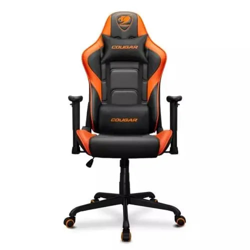 SILLA GAMER COUGAR ARMOR ELITE, SOPORTE HASTA 120KG, COLOR NEGRO/NARANJA