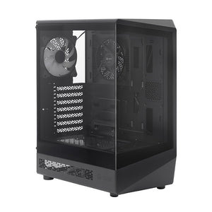 CASE GAMER TEROS TE-1321G, MID TOWER, USB 3.0 / USB 2.0, AUDIO, VENTILADOR ARGB, NEGRO