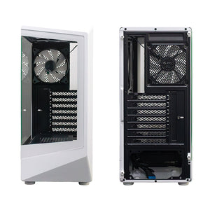 CASE GAMER TEROS TE-1322G, MID TOWER, USB 3.0 / USB 2.0, AUDIO, VENTILADOR ARGB, BLANCO