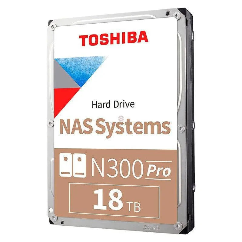 DISCO DURO TOSHIBA N300 PRO NAS - 18TB, SATA 6.0GB/S, 7200RPM, 512MB CACHE, 3.5