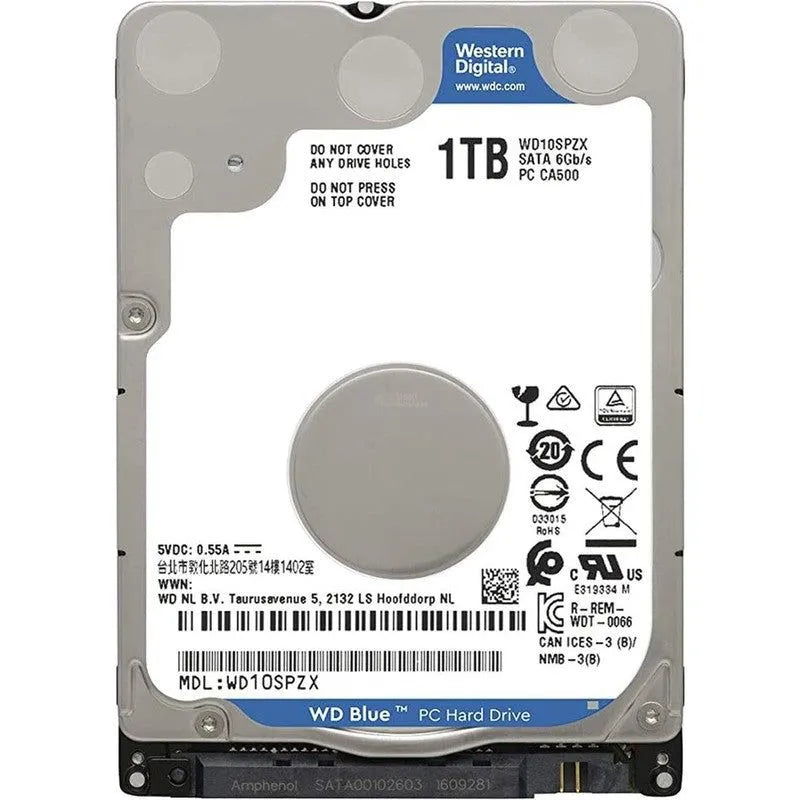 DISCO DURO WESTERN DIGITAL BLUE WD10SPZX: 1TB, SATA 6.0 GB/S, 5400 RPM, 2.5