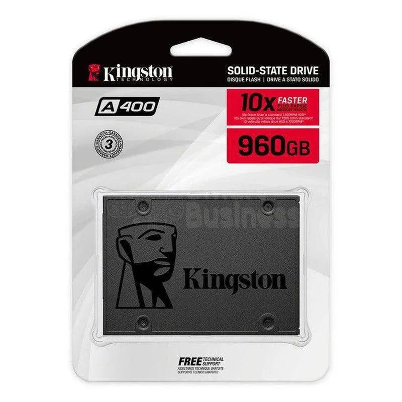 UNIDAD SSD KINGSTON SA400S37/960G - DISCO SÓLIDO SATA 2.5, 960GB, COMPATIBLE CON LAPTOP Y PC DE ESCRITORIO
