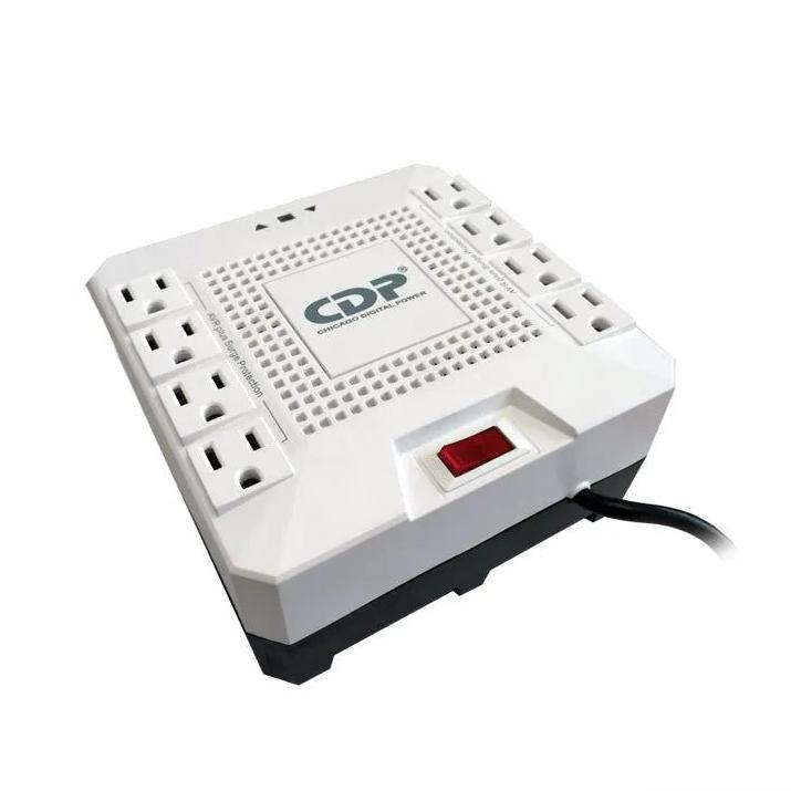 ESTABILIZADOR CDP R-AVR1808I: 1800 VA/1000 W, 8 TOMAS DE SALIDA, COLOR BLANCO