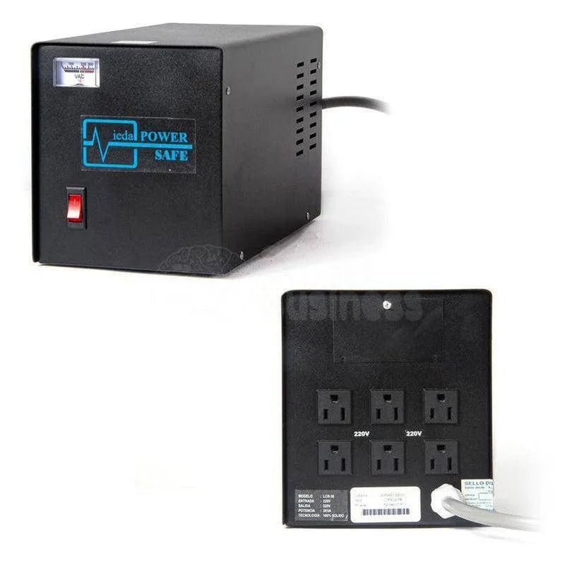 ESTABILIZADOR ELISE IEDA LCR30-4.5% SOLIDO 3.0KVA 220V CON 6 CONECTORES DE SALIDA