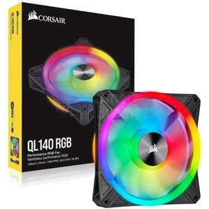 Fan Corsair Ql140 Rgb, 14 Cm, 550 - 1250 ±10% Rpm, 6V - 13.2V, Pwm Control.