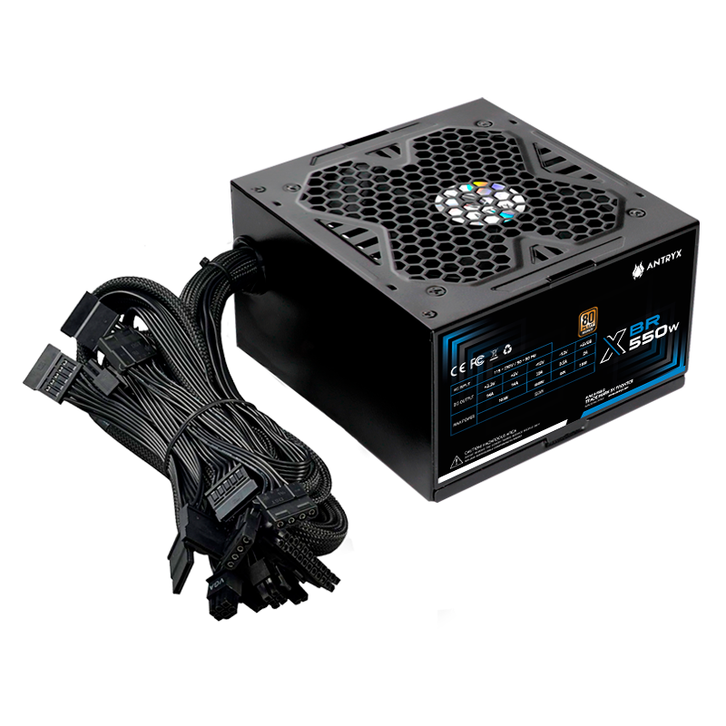 FUENTE DE PODER ANTRYX XBR-550 550W 80PLUS BRONZE CON ALTA EFICIENCIA ENERGÉTICA