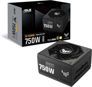 FUENTE DE ALIMENTACIÓN MODULAR ASUS TUF GAMING 750W 80 PLUS GOLD, ALTA EFICIENCIA Y RENDIMIENTO