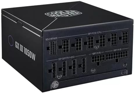 FUENTE DE ALIMENTACIÓN ATX 3.0 MODULAR COOLER MASTER GX3 1050W ORO CON CABLE AMERICANO