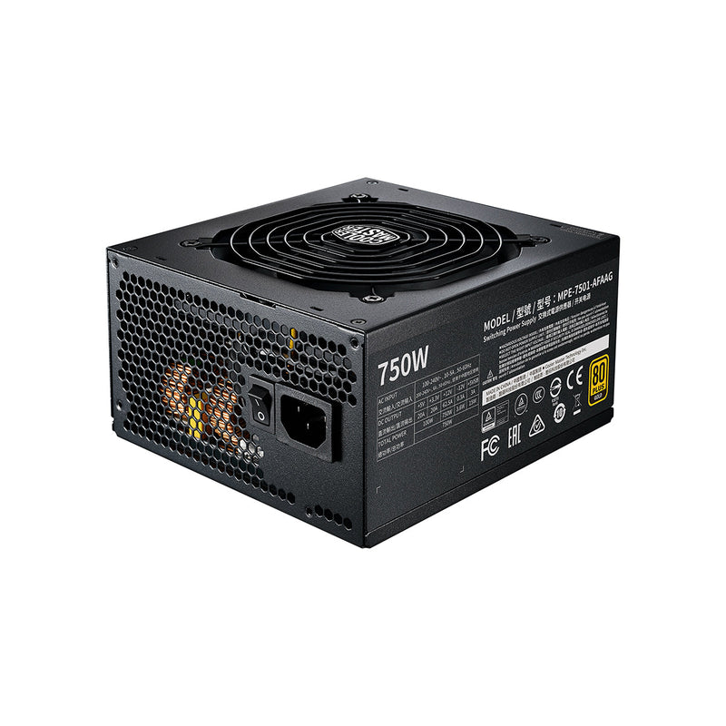 FUENTE DE ALIMENTACIÓN COOLER MASTER MWE GOLD V2 FM 750W CON CERTIFICACIÓN 80 PLUS GOLD Y CONECTOR 12VHPWR