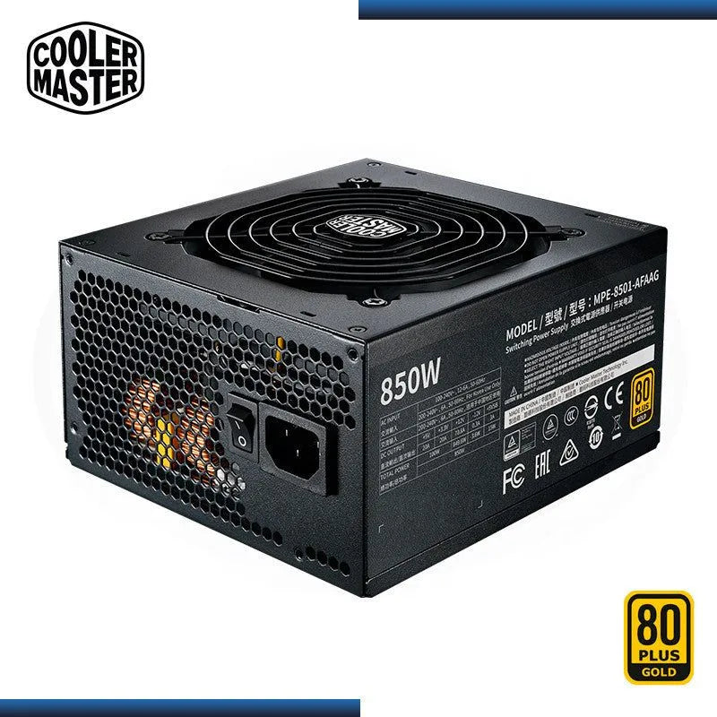 FUENTE DE ALIMENTACIÓN COOLER MASTER MWE GOLD 850W - MODULAR, CERTIFICACIÓN 80 PLUS GOLD