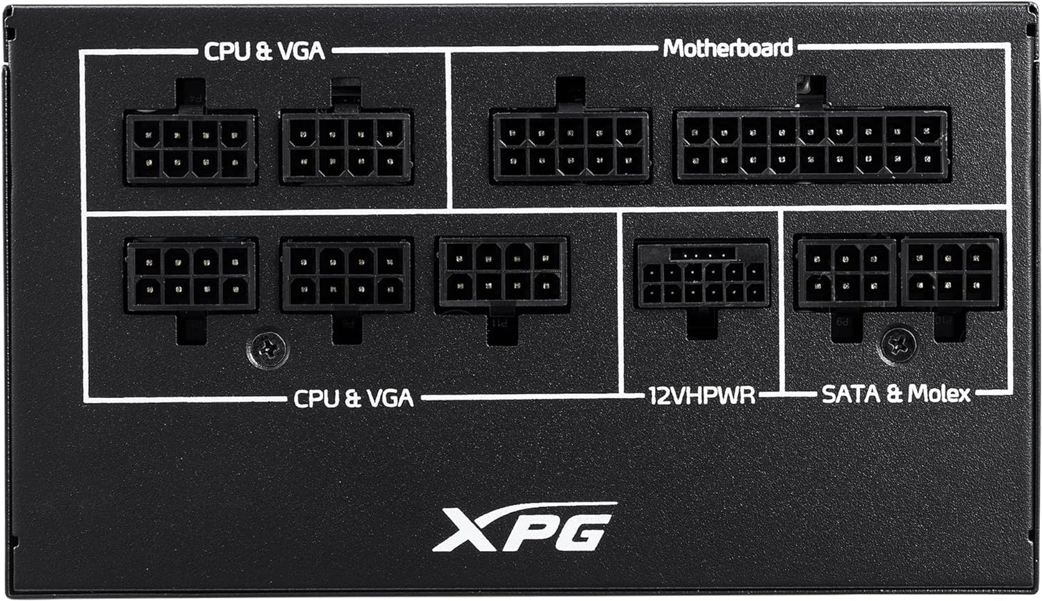 FUENTE DE PODER MODULAR XPG CORE REACTOR II 850W 80+ GOLD, CERTIFICACIÓN 80 PLUS GOLD, EFICIENCIA ENERGÉTICA, DISEÑO COMPACTO Y CABLEADO PERSONALIZABLE.