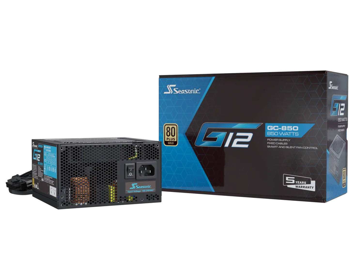 FUENTE DE PODER SEASONIC G12-750GC 750W 80PLUS GOLD CERTIFICADA, ALTO RENDIMIENTO Y EFICIENCIA ENERGÉTICA