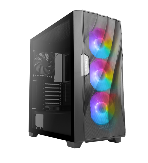 GABINETE MID-TOWER ANTEC DF700 FLUX CON VENTANA RGB, COMPATIBLE ATX/MICRO ATX/MINI-ITX, USB 3.0, SIN FUENTE, 5 VENTILADORES RGB PREINSTALADOS, COLOR NEGRO: ELEGANCIA Y RENDIMIENTO EN REFRIGERACIÓN AVANZADA