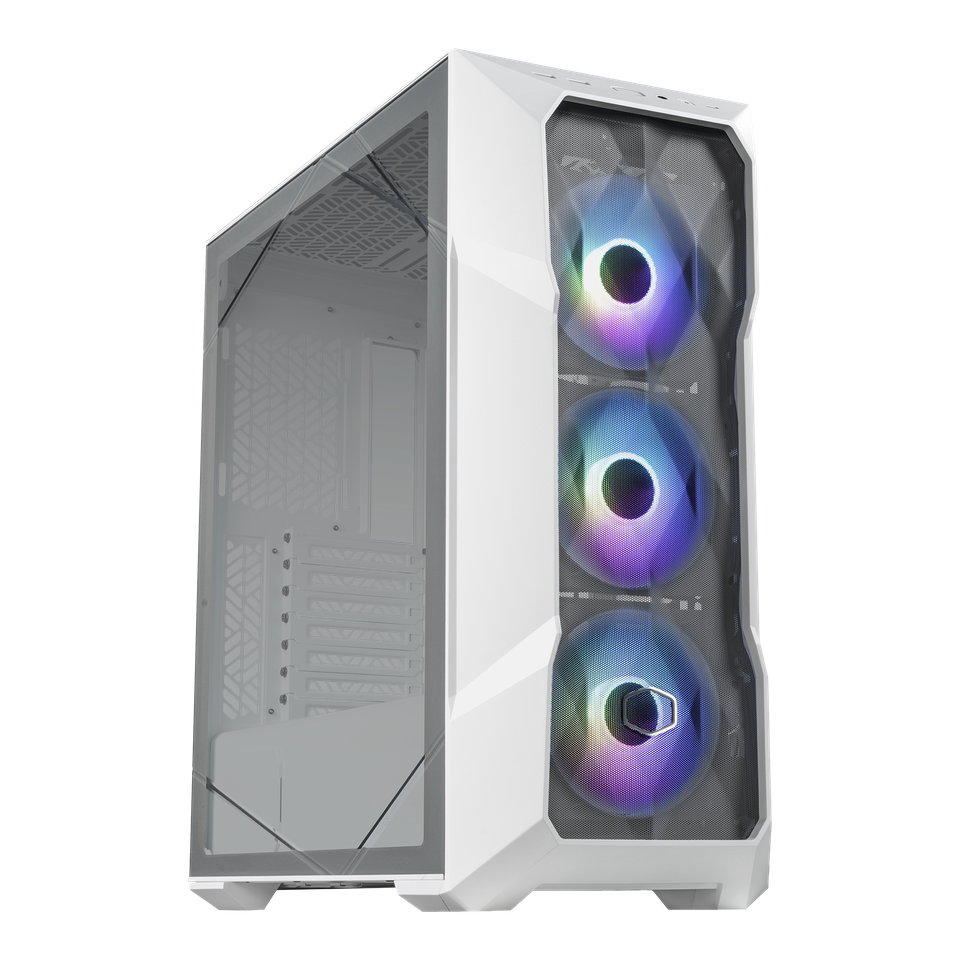 GABINETE DE ALTO RENDIMIENTO COOLER MASTER MASTERBOX TD500 MESH V2 - VENTANA MIDI-TOWER, COMPATIBILIDAD ATX/EATX/MICRO-ATX/MINI-ITX/SSI CEB, USB 3.0, INCLUYE 3 VENTILADORES ARGB, COLOR BLANCO - ENVÍO GRATIS LIMITADO A 5 UNIDADES POR CLIENTE