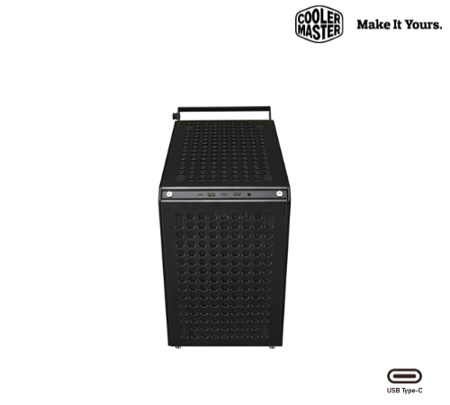 GABINETE MIDI-TOWER COOLER MASTER QUBE 500 FLATPACK CON VENTANA, COMPATIBLE ATX/EATX/ITX/MICRO-ATX, USB 3.0, NEGRO, 1 VENTILADOR INSTALADO, SIN FUENTE DE PODER