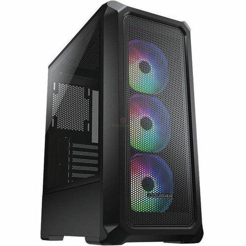 GABINETE COUGAR ARCHON 2 MESH RGB: MIDI-TOWER CON VENTANA, COMPATIBLE ATX/MICRO ATX/MINI-ITX, PUERTOS USB 2.0/3.0, EQUIPADO CON 3 VENTILADORES ARGB, SIN FUENTE, COLOR NEGRO.